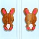 Handcrafted Acacia Wood Bunny Handle Pair